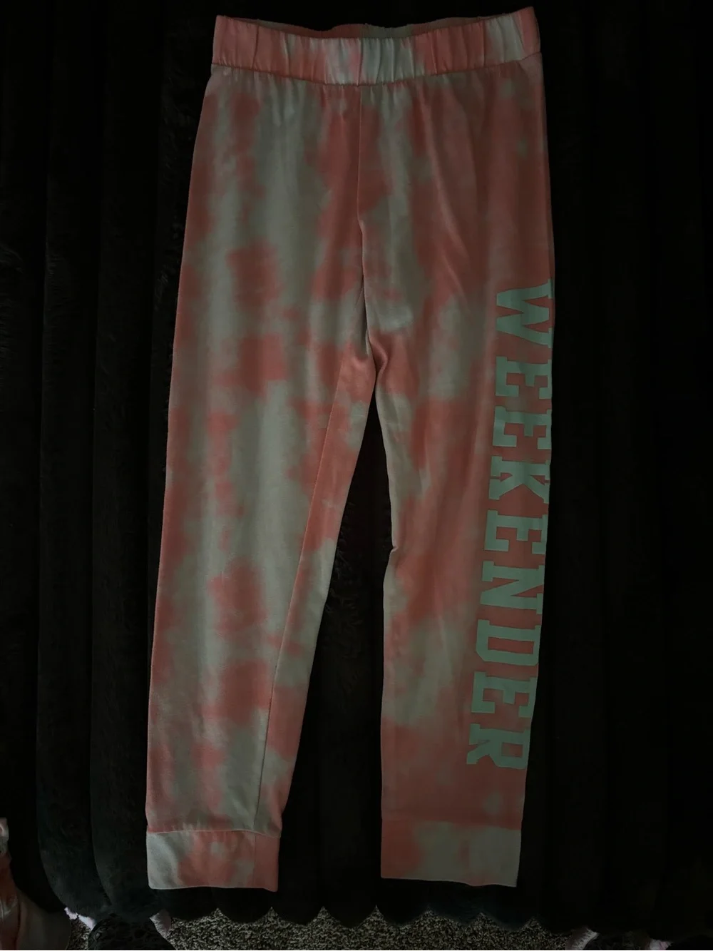 Justice Pink and White Tie-Dye Long Sleeve Pajama Set